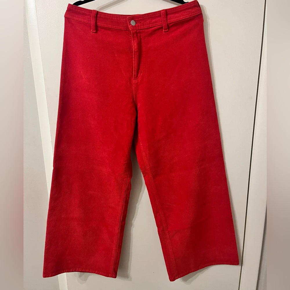 Women’s High-Rise Corduroy Sailer Wide Leg Ankle Jeans